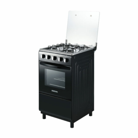 BRUHM GAS COOKER BGC-5540IB – 4 GAS, SINGLE BURNER OVEN, BLACK